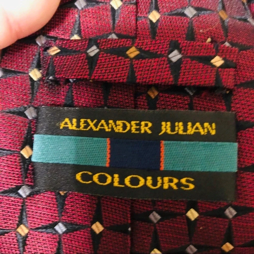 Alexander Julian Paisley Colours Red Tie